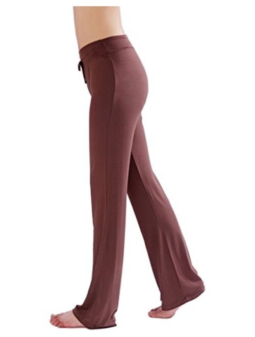 Hoerev Women's Soft Slimming Lounge Pants Yoga Pants Bell-Bottom Pants Flared Bottoms Pants