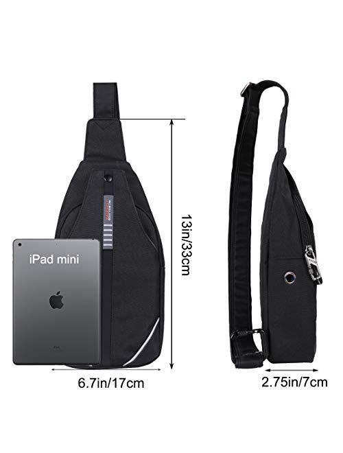 Waterfly Small Crossbody Sling Backpack Anti Theft Backpack for Traveling Chest Shoulder Bag