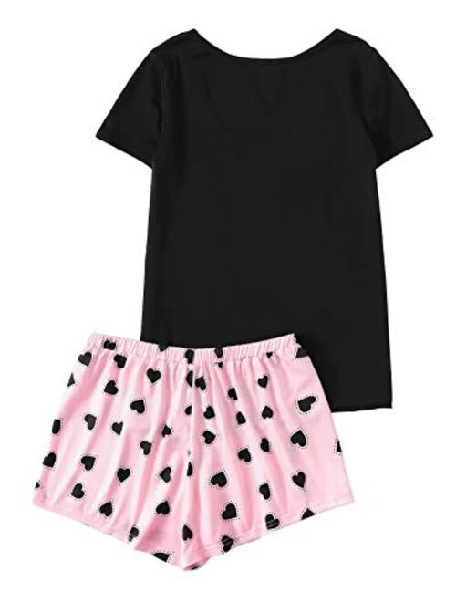 Details about   Floerns Women's Printed Short Sleeve Pajamas Top and Shorts Sets 