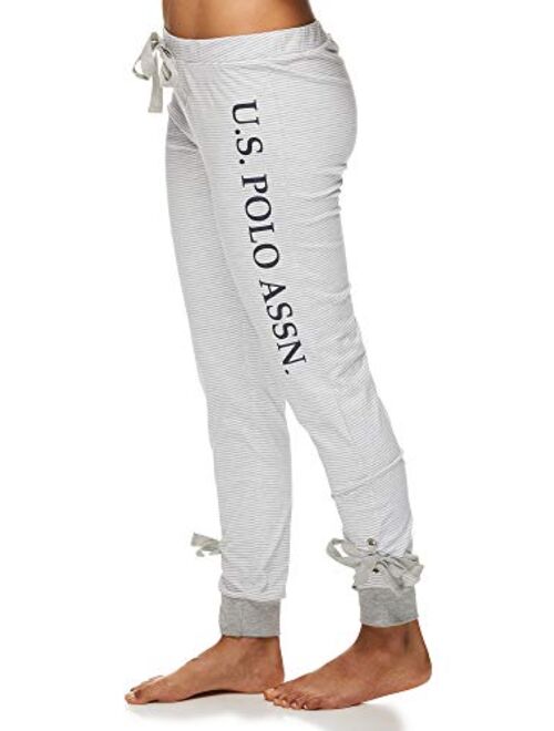 U.S. Polo Assn. Womens Short Sleeve Shirt and Lounge Jogger Pajama Pants Sleepwear Set