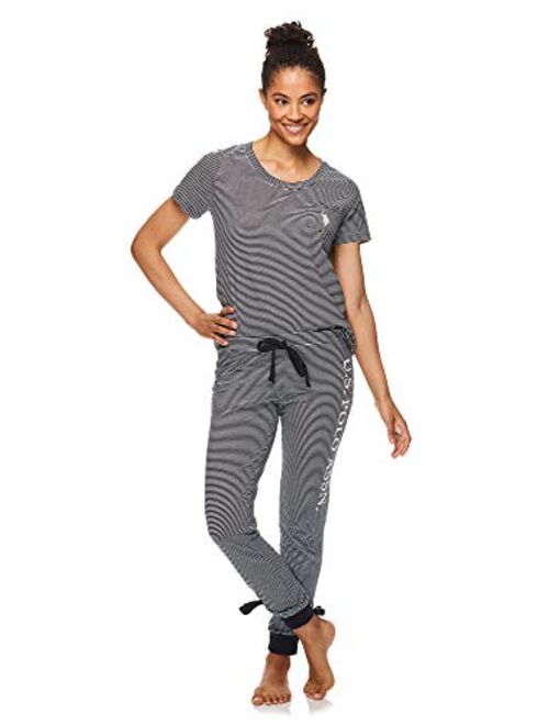 Womens Pajama Sets Racerback Tank and Shorts Sleepwear PJs Set U.S Polo Assn 