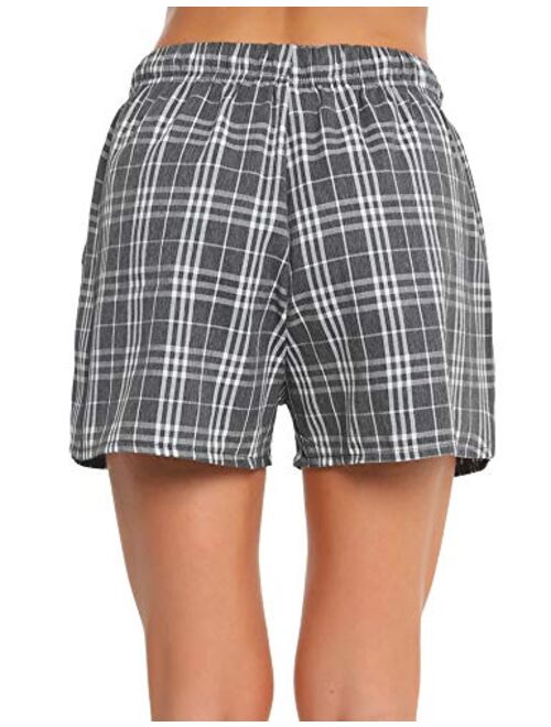 Vlazom Women's Pajama Bottoms Sleeping Shorts Soft Lounge Casual Pants for Yoga Gym Running