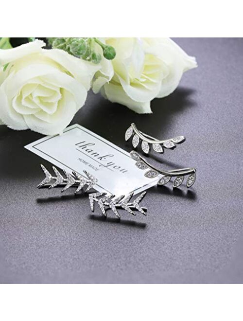 Finrezio 6Pairs Ear Cuffs Climber Hoop Earring CZ Arrow Crawler Stud Earring Jacket for Women