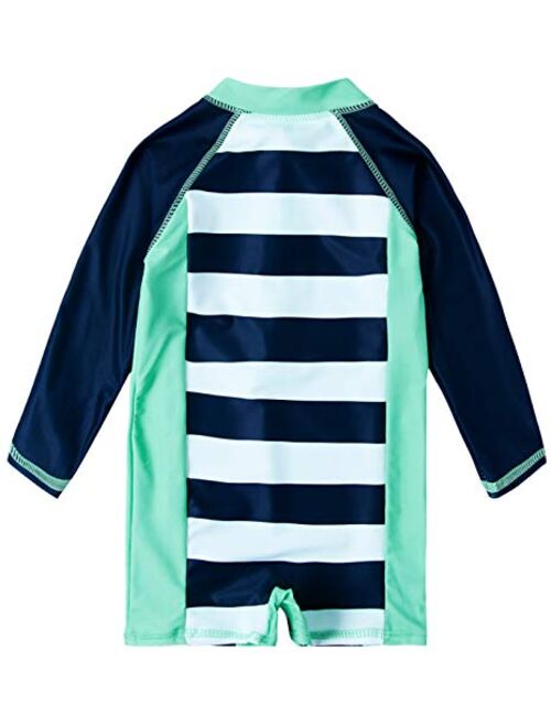 uideazone Baby Toddler Boys Girls Zipper Rash Guard Swimsuit UPF 50+ One Piece Beach Swimwear Bathing Suits 6-36 Months