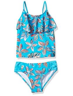 Girls' Charlotte Flounce Tankini Beach Sport 2-Piece Swimsuit