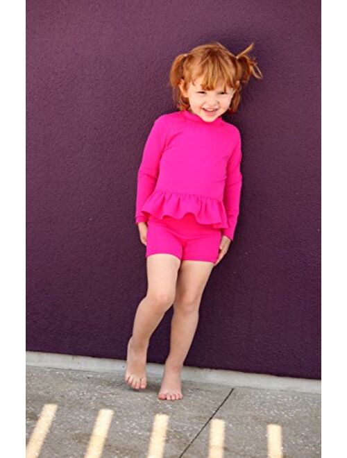 City Threads Girls' Swimming Bottom Boy Short UPF50+ Rash Guard Swim Made in USA