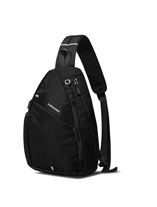 TITECOUGO Sling Bag Crossbody Shoulder Outdoor Travel Hiking Backpack for Women & Men