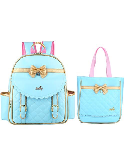 Children Princess Waterproof PU Backpack for Elementary School Girls
