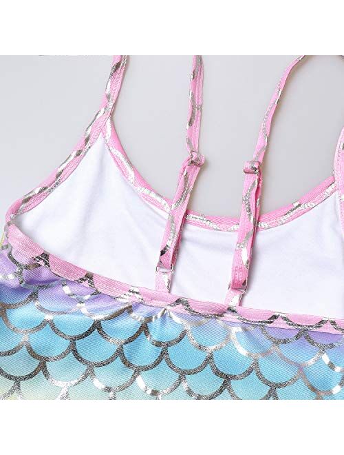 Jxstar Girls Unicorn Swimsuits One Piece Swimwear Bathing Suits Rash Guard UPF 50+