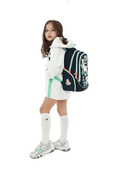 Kids Backpaks, Holuck School Backpacks for Kids, Toddle Cute Backpack Travel Bag with Side Pockets(Alpaca Pattern)