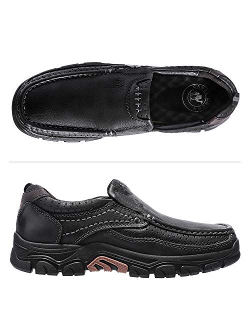 CAMEL CROWN Mens Loafers Slip On Loafer Leather Casual Walking Shoes Comfortable for Work Office Dress Outdoor