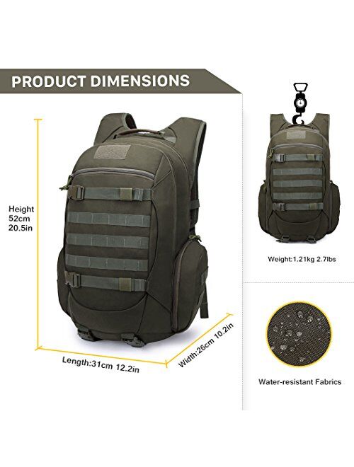 Mardingtop 35L Tactical Backpacks Molle Hiking daypacks for Camping Hiking Military Traveling Motorcycle