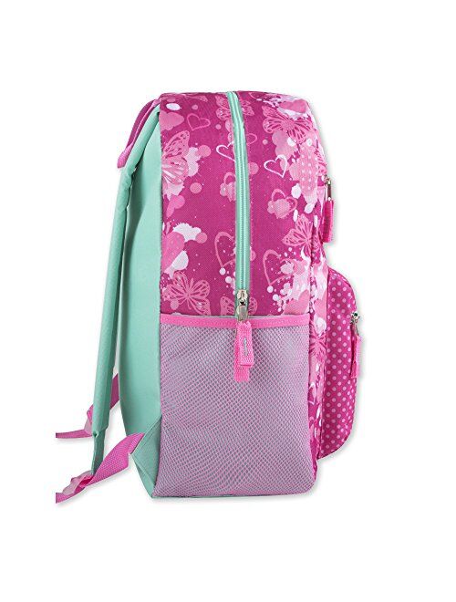 Girl's Backpack With Plush Applique And Multiple Pockets