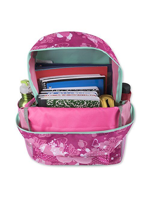 Girl's Backpack With Plush Applique And Multiple Pockets