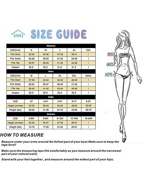 IFFEI Family Matching Swimwear Two Pieces Bikini Set Newest Printed Ruffles Mommy and Me Bathing Suits