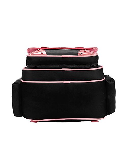 Cat Face Waterproof Girls Backpack Kids School Bookbag for Primary Students