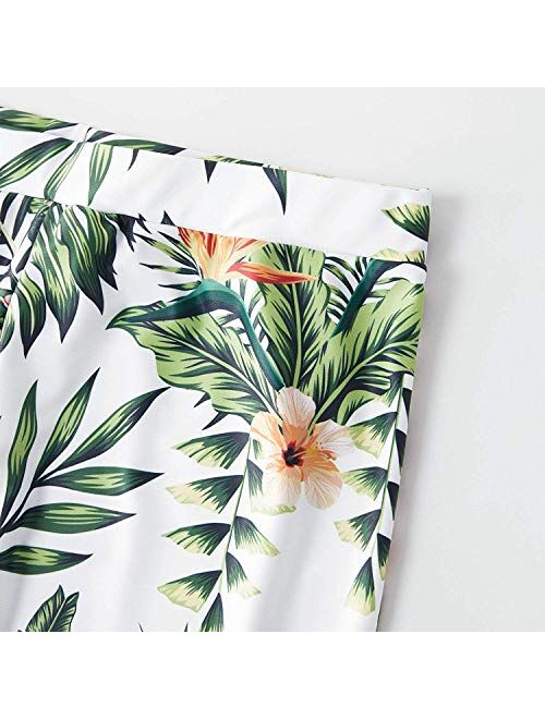 IFFEI Mommy and Me Swimsuit One Piece Pineapple Printed Family Matching Swimwear