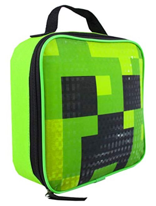 Minecraft Creeper & TNT 5 Piece Backpack Set, Black, Size One Size