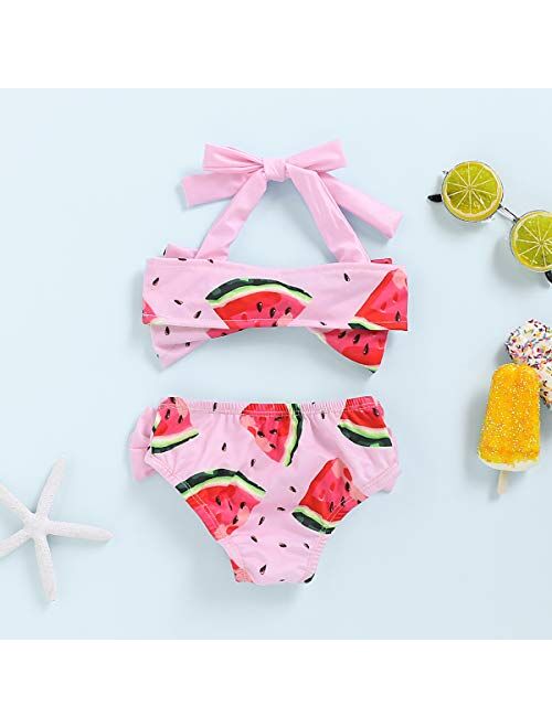 Baby Girl Babies Swimwear Tassels Floral Pinapple Bowknot Swimsuit Bathing Suit Bikini Set Outfits Summer