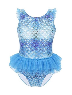 Coralup Baby Girls One-Piece Swimsuit Cute Swimwear Flamingo Mermaid Bathing Suit Outfits