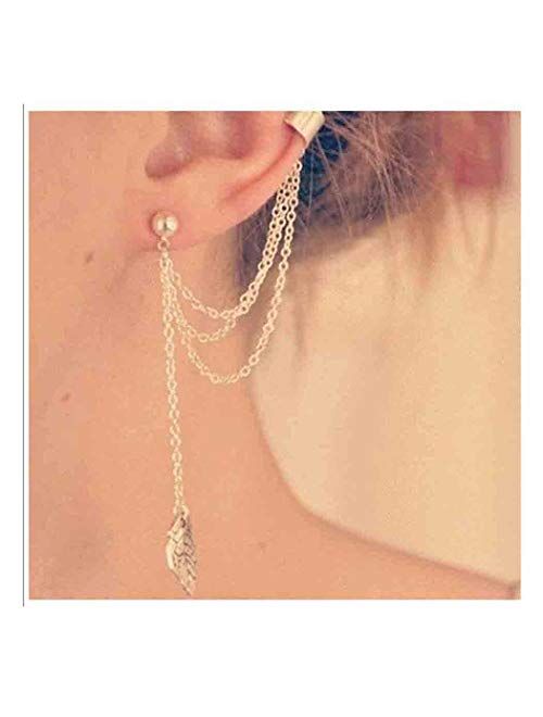 Olbye Ear Cuff Earrings Long Chain Earrings Unique Earring Body Jewelry for Women and Girls