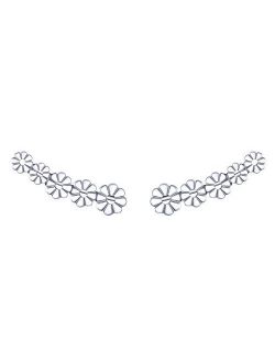 925 Sterling Silver Earrings, BoRuo Daisy Flower Hawaiian Earrings