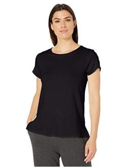 Women's Lightweight Lounge Terry Short-Sleeve Side-Slit T-Shirt
