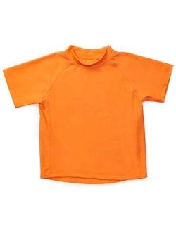 Short Sleeve Baby Boys Girls Rash Guard Sun Protected UPF   50 Kids & Toddler Swim Shirt (12 Months-5 Toddler)