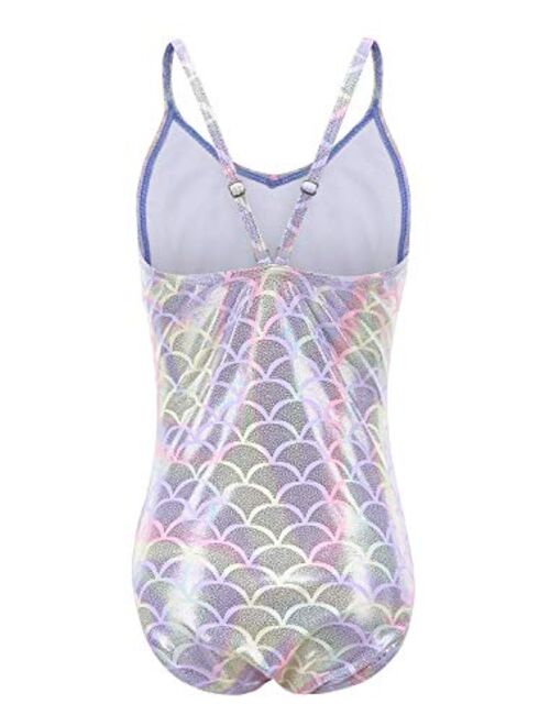 Girls One Piece Swimsuits Mermaid Bathing Suits Summer Swimsuit 2-14 Years