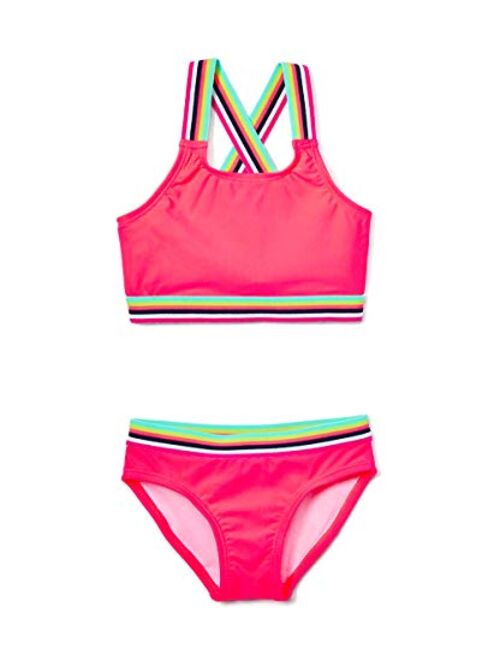 Kanu Surf Girls' Tanya UPF 50+ Beach Sport Athletic Bikini Swimsuit