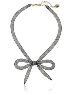 "Memoirs of Betsey" Mesh Bow Necklace, 16"   3" Extender