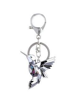 Luckeyui Unique Hummingbird Keychain Gifts for Women Girls Bird Charm Keyrings