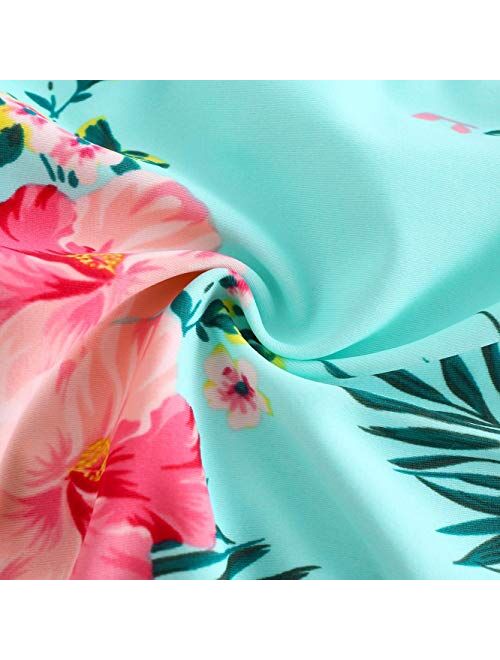 Girls Two Piece Swimsuits Bikini Set Rainbow Strips Swimwear Summer Beach Bathing Suit