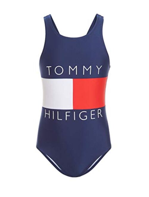 Tommy Hilfiger Girls' One-Piece Swimsuit