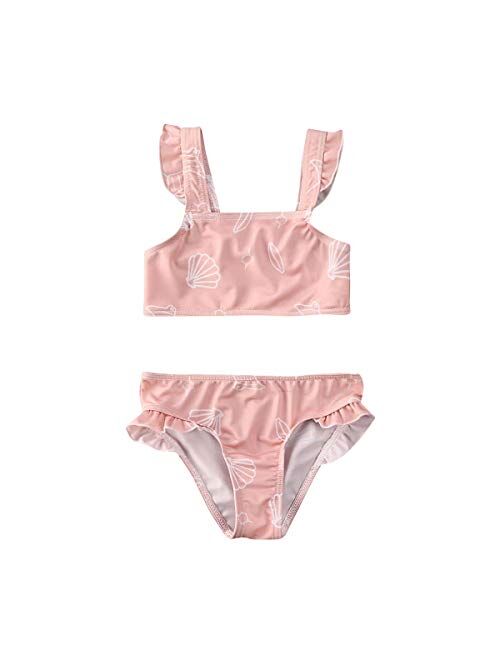 xkwyshop Toddler Infant Baby Girl Swimsuit Bikini Toddler Girls Swimwear Bathing Suit 2 Piece Beachwear 6M-5T