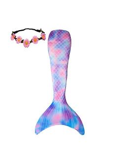 Kokowaii Fancy Womens Girls Mermaid Tail Dress Swimwear(no Monofin)