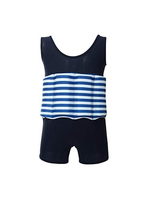 OwlFay Kids Boys Girls Floatation Swimsuit with Adjustable Buoyancy Baby Float Suit Swim Vest One Piece Swimwear Bathing Suit