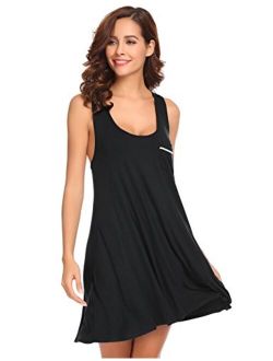 Sleepwear Womens Chemise Nightgown Full Slip Lounge Dress Sexy Lingerie Sleepshirt