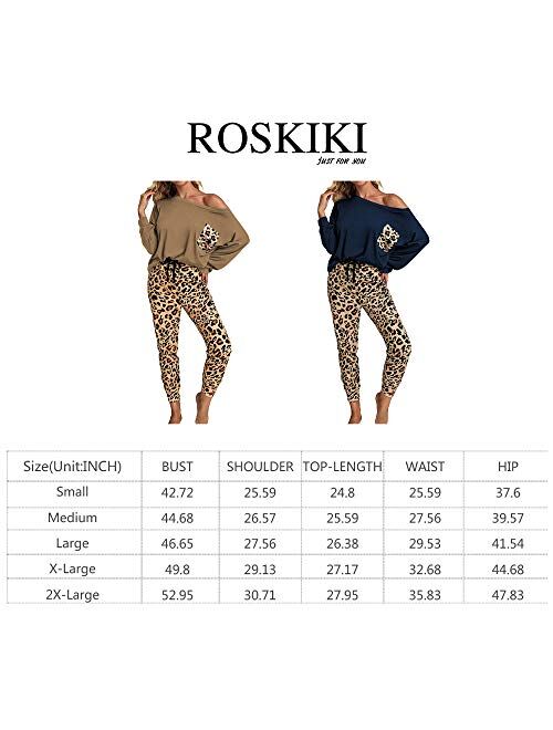 ROSKIKI Womens 2 Pieces Tie Dye Pajamas Set Sweatpants Sets Long Sleeve Pullover with Long Pants Sweatsuit Set