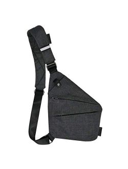 Fashion Digital Shoulder Bag Men Multi-functional Crossbody Backpack Anti-theft Gun Chest Bag