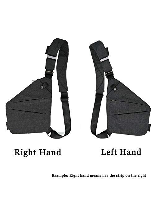 Fashion Digital Shoulder Bag Men Multi-functional Crossbody Backpack Anti-theft Gun Chest Bag