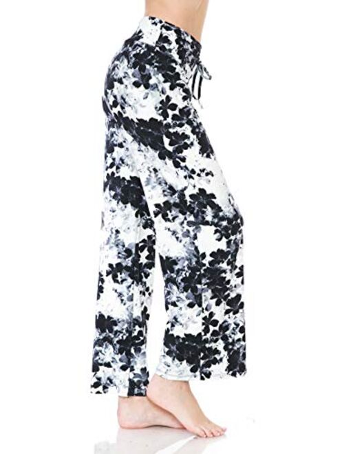 Leggings Depot Women's Comfortable Casual Print Pajama Lounge Pants BAT1