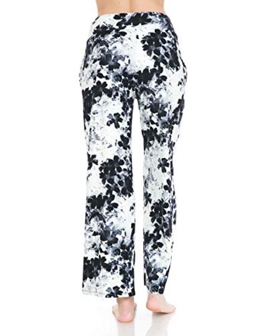 Leggings Depot Women's Comfortable Casual Print Pajama Lounge Pants BAT1