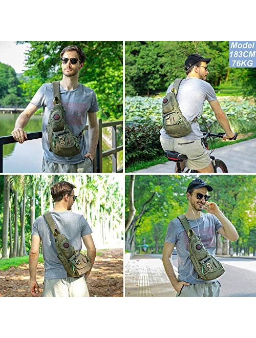 Sling Backpacks, Sling Chest Bags Shoulder Fanny Pack Crossbody Bags for Men Women Outdoor Travel
