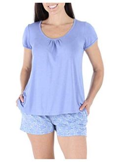 bSoft Women's Sleepwear Short Sleeve Top and Shorts Pajama Set