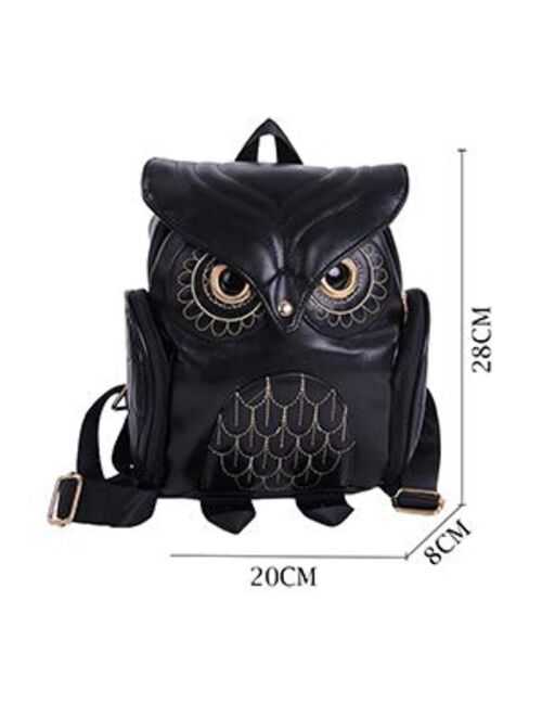 Fashion Owl Backpack Girl's Pu Leather Mini Bag