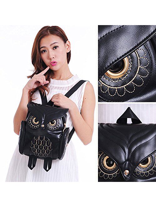 Fashion Owl Backpack Girl's Pu Leather Mini Bag