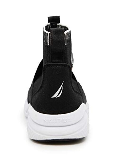 Nautica Kids Boys Silas Youth High-Top Sock Slip-On Sneaker with Extra Ankle Support