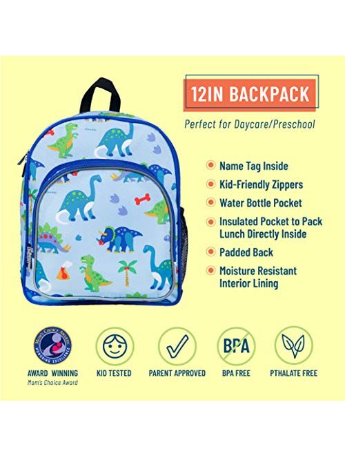 Wildkin 12 Inch Backpack for Toddler Boys and Girls of Daycare, Preschool, and Kindergarten