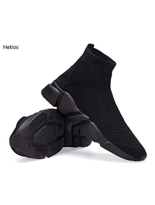 Hetios Girls Sneakers Running Shoes High-Heeled Balenciaga Look Socks Shoes Boys Athletic SNE.